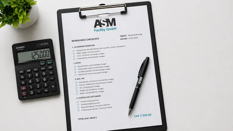 ASM Reinigungs-Checkliste und Offerte